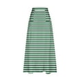 thumbnail image 4 of Beugl women's Skirts Clearance, Women's Casual Loose and Fashion Striped Print Beach Long Skirt with Pocket, Skirts for Women Trendy Summer Green M, 4 of 5