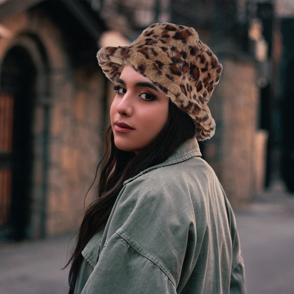 BESTOYARD Fisherman Hat Women Plush 1Pc Brown