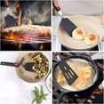 thumbnail image 6 of Silicone Spatula Turner Set of 2, 600°F Heat Resistant Cooking Spatulas for Nonstick Cookware, Kitchen Utensils Use Spatula Flippers Rubber Fish Spatulas Set for Egg, Cookie, Pancake, Fish, Burger, 6 of 7