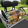 thumbnail image 4 of Uourmeti Golf Cart Seat Covers Portable, Compatible with Sports Club Car Old Ds Golf Cart, Golf Cart Towel Seat Cover with Pockets Fit for Club Car Seats EZGO, Cow, 4 of 8