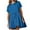 Blue, variant on Patlollav Womens Plus Size Dresses Ladies Casual Round-Neck Summer Short Sleeve Dress