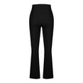 thumbnail image 6 of Stretchy Yoga Pants for Women Drawstring High Waisted Flare Leggings Solid Color Workout Running Elastic Waist Pull on Pants, 6 of 8