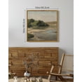 thumbnail image 3 of Drsoum Vintage Mountain River Landscape Decor 16x16in Natural Framed Hallway Bathroom Office Decor, 3 of 5