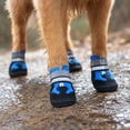 thumbnail image 4 of Dog Boots Non Slip Pet Paw Protectors Breathable Dog Shoes with Reflective Straps for Outdoor Walks Indoor Hardwood Floor Small Medium Large Dogs 4 Pack Black Red, 4 of 7