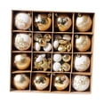 thumbnail image 4 of 52 piezas de decoraciones colgantes para de Navidad, adornos de bolas de Navidad, colgantes surtidos para fiesta de de Navidad, año Nuevo, Dorado, 4 of 8
