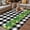 Green White Black, variant on St. Patrick's Day Outdoor Rug for Patio/Deck/Porch, Non-Slip Large Area Rug 3 x 5 Ft, Lucky Shamrock Grasses Black White Plaid Indoor Outdoor Rugs Washable Area Rugs, Camping Rug Carpet Runner