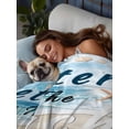 thumbnail image 3 of Summer Coastal Beach King Size Flat Sheet, Wrinkleproof & Fadeproof Cooling Flat Bed Sheet Only, Ocean Wave Starfish Shell Breathable Soft Bedding Top Sheets 105 x 98 Inches, 3 of 8