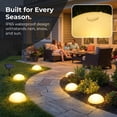 thumbnail image 4 of 5 Pack Solar Pebble Lights Outdoor, Solar Rock Lights Outdoor, Outdoor Waterproof Landscape Night Lights, Solar Stone Lights for Yard Walkway Patio Pathway Flowerbed Garden Decoration, 4 of 7