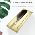 thumbnail image 4 of Peggybuy Calligraphy Feather Dip Pen+5 Nib Writing Ink Quill Fountain Pen (Grey), 4 of 6