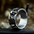 thumbnail image 3 of K-KED Vintage Pirate Cross Sword Skull Ring Stainless Steel Gothic Men's Skull Band-9, 3 of 6