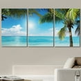 thumbnail image 2 of wall26 Canvas Print Wall Art Set Tropical Blue Beach with Palm Trees Nature Wilderness Photography Modern Art Southwest Scenic Colorful Ultra for Living Room, Bedroom, Office - 24"x36"x3 Pa, 2 of 5