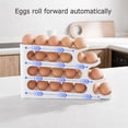 thumbnail image 4 of Egg Holder for Fridge, Auto Rolling Egg Roller/Dispenser/Organizer/Storage/Container for Refrigerator, Countertop, Kitchen, Space-saving Egg Tray for 18 Eggs, 3 Tiers, 1 Pack, 4 of 10