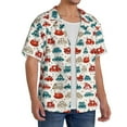 thumbnail image 2 of Goofa Artoon Car Printed Men's Casual Short-sleeved Shirt,Lightweight Breathable Button-down,Summer Casual men's top,Versatile Fashion shirt-X-Large, 2 of 7