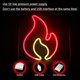 thumbnail image 2 of Letreros de neón de llama para montar en la pared Letrero de neón LED rojo Ilumina la luz de noche de neón de fuego para dormitorio Bar Restaurante Tienda Decoraciones para el hogar 1#, 2 of 4