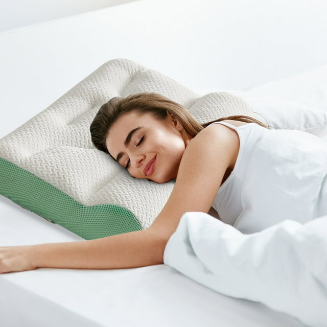 ZZwxWA Cervical Memory Foam Pillow Ergonomic Pillow Sleep Enhancing Cervical Support Comfort Pillow Enhancing