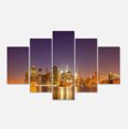 thumbnail image 2 of Illuminated NYC Downtown Buildings - Cityscape Canvas Print, 2 of 3