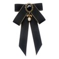 thumbnail image 4 of Segolike Bow Tie Ribbon Brooch Bowknot Shirt Tie Pre Tied Bowknot Ladies Elegant Fashion Neck Tie Necktie for Suit Shirt Gift Ceremony Black, 4 of 8