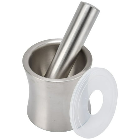 

18/8 Mortar Pestle Set Stainless Steel Garlic Mortar Easy To Dual Structure Good Stability For Restaurant For Home