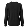 thumbnail image 6 of yillto Womens Tops Lace V Neck Ribbed Long Sleeve Dressy Fashion Elegant Loose Blouses Sweater, 6 of 6