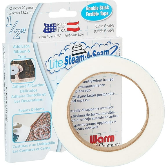 Lite Steam-A-Seam 2 Fusible Tape - 1/2" x 20yds