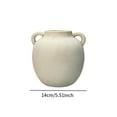 thumbnail image 4 of deevoka Rustic Ceramic Vase Farmhouse Flower Vase Bud Vase Wabi Decorative Vase White, 4 of 9