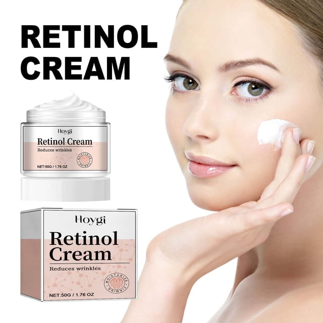 Crema de retinol para el rostro | Crema hidratante antienvejecimiento con ingredientes hidratantes: reduce las líneas finas y las arrugas, unifica el tono de la piel, reafirma, 50 g | Apto para