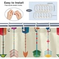 thumbnail image 2 of Colorful Seamless Shower Curtain Fabric Shower Curtain Set with 12 Hooks Waterproof 72 * 72 Inches for Bathroom Beach Caravan Hotel, 2 of 5