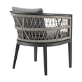 thumbnail image 4 of Zella Outdoor Patio Dining Chair in Aluminum - Set of 2, 4 of 14
