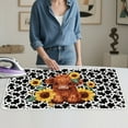 thumbnail image 4 of ZIATUBLES Highland Cow Sunflower Print Foldable Ironing Blanket Portable Heat-Resistant Ironing Pad for Washer Dryer Countertop Multifunctional Travel Ironing Board Alternative Mat, 31.5" x 19.6", 4 of 7