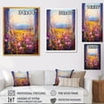thumbnail image 4 of Designart "Breezy View of Floral Windows in Pink and Yellow III" Landscapes Framed Wall Art - Traditional Pink Meadow Entryway Framed Wall Art, 4 of 6