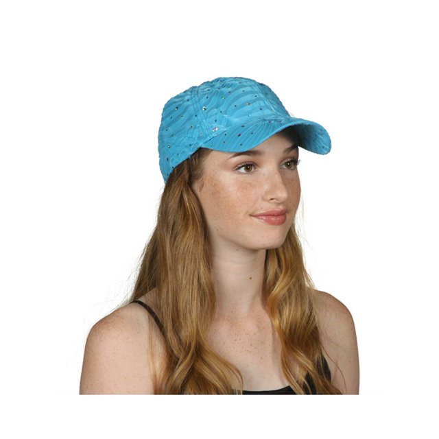 Casquette de Baseball à Sequins pour Femmes - Turquoise