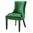thumbnail image 5 of Side Dining Chair, Nailhead, Set of 2, Green, Velvet, Modern Contemporary, Kitchen Room Cafe Bistro Restaurant Hospitality, 5 of 9