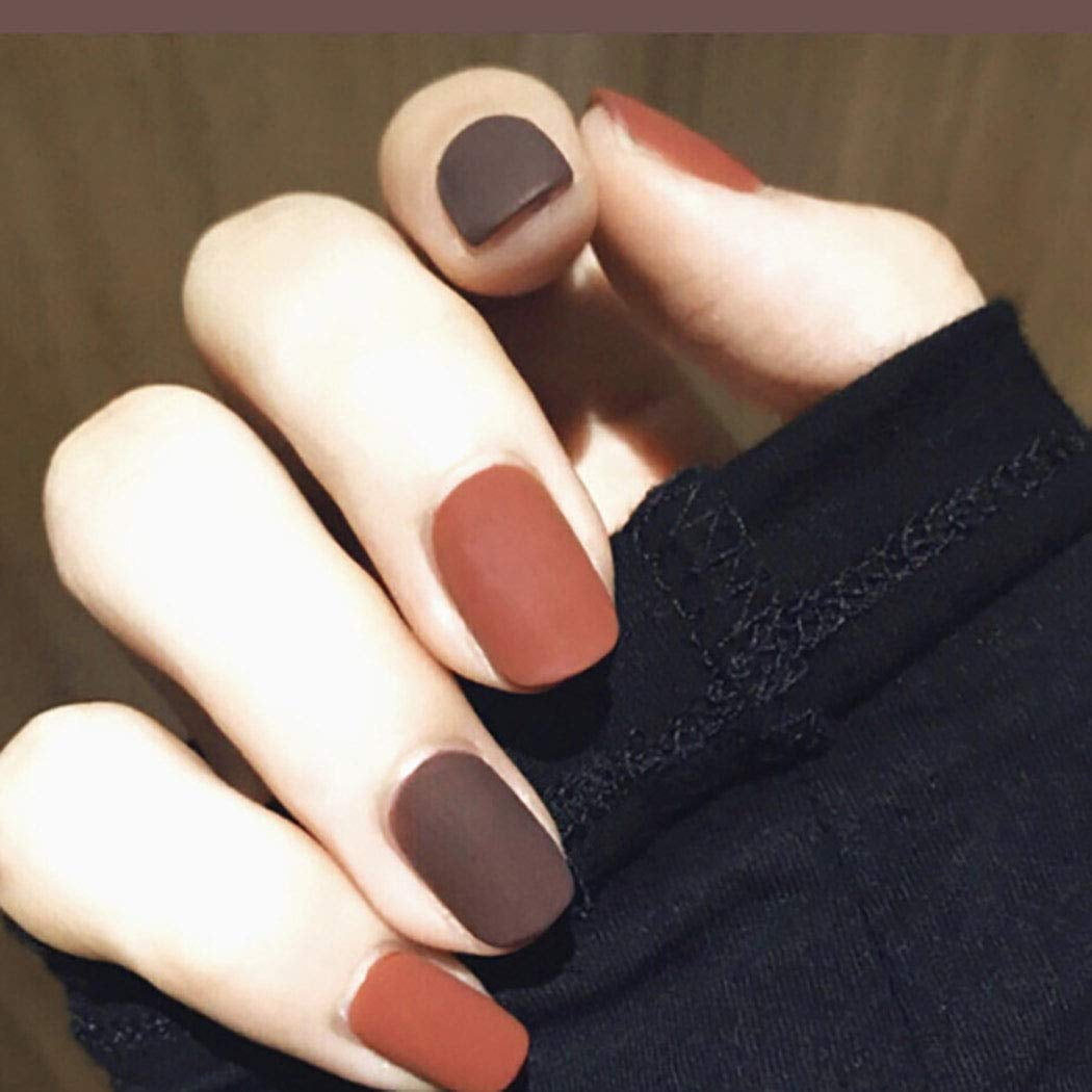 Short Square Fake Nails Brown Orange Matte Press On Nails Tips Full Cover Acrylic False Nails For Women And Girls 24pcs Walmart Com Walmart Com Short Square Fake Nails Brown Orange Matte Press On Nails Tips Full Cover Acrylic False Nails For Women And Girls 24pcs Walmart Com Walmart Com