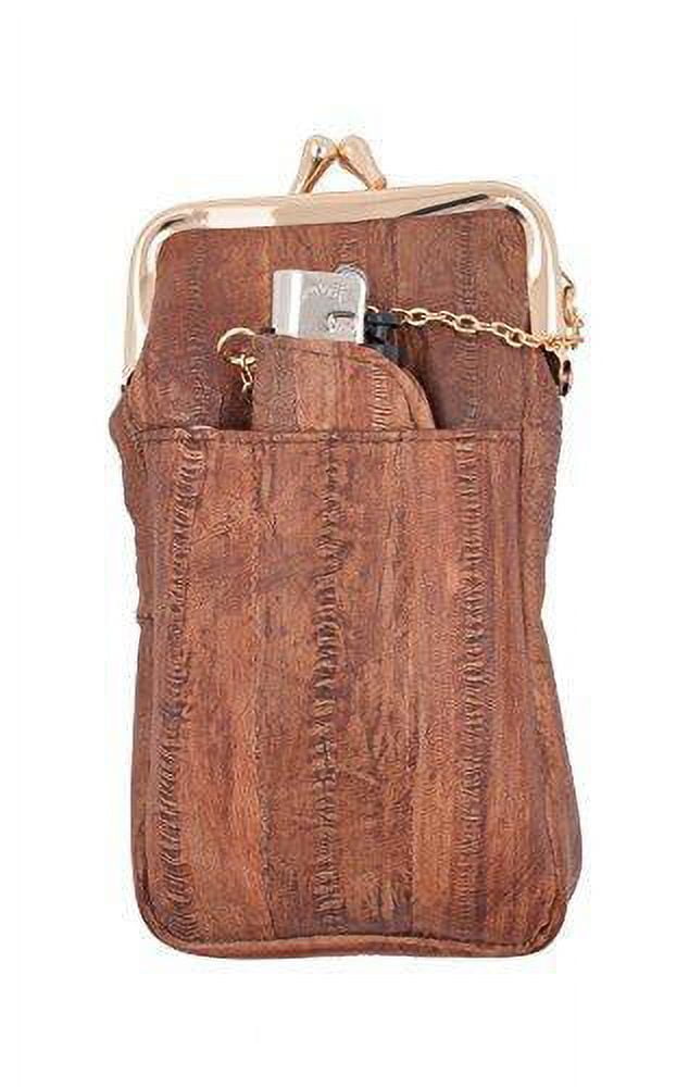 eel skin cigarette case Waterproof Genuine Eel Skin Cigarette Case and Lighter Holder