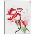 thumbnail image 2 of Roses Rouges Fantastiques Aquarelle - Impression sur Toile Florale, 2 of 4