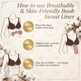 thumbnail image 5 of 15 Pack Cotton Boob Bra Towel Breast Sweat Liners, Reusable Underboob Absorber Pads for Women White Beige Black, 5 of 7