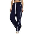 thumbnail image 2 of Hauaitttt Women's Casual Wide Leg Pants with Side Stripes Comfortable Trousers for Everyday Wear Outdoor Activities and Travel Versatile Stretchy Soft Fabric Flowy Relaxed Fit Comfortable Sweatpants, 2 of 8