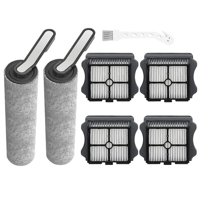 Reemplazo de robots de barrido Para Tineco Floor One S5, paquete de 2 rodillos de cepillo, paquete de 4 filtros de vacío