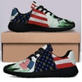 thumbnail image 3 of Bigfoot Celebrate Fourth Of July Independence Day Shoes Sneakers for Women Men Black Size 12, 3 of 7