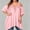 Pink, variant on IUYRTFE Women's Cold Shoulder Lace Trim V Neck Top Short Sleeve Loose Fit Summer Casual Blouse Plus Size