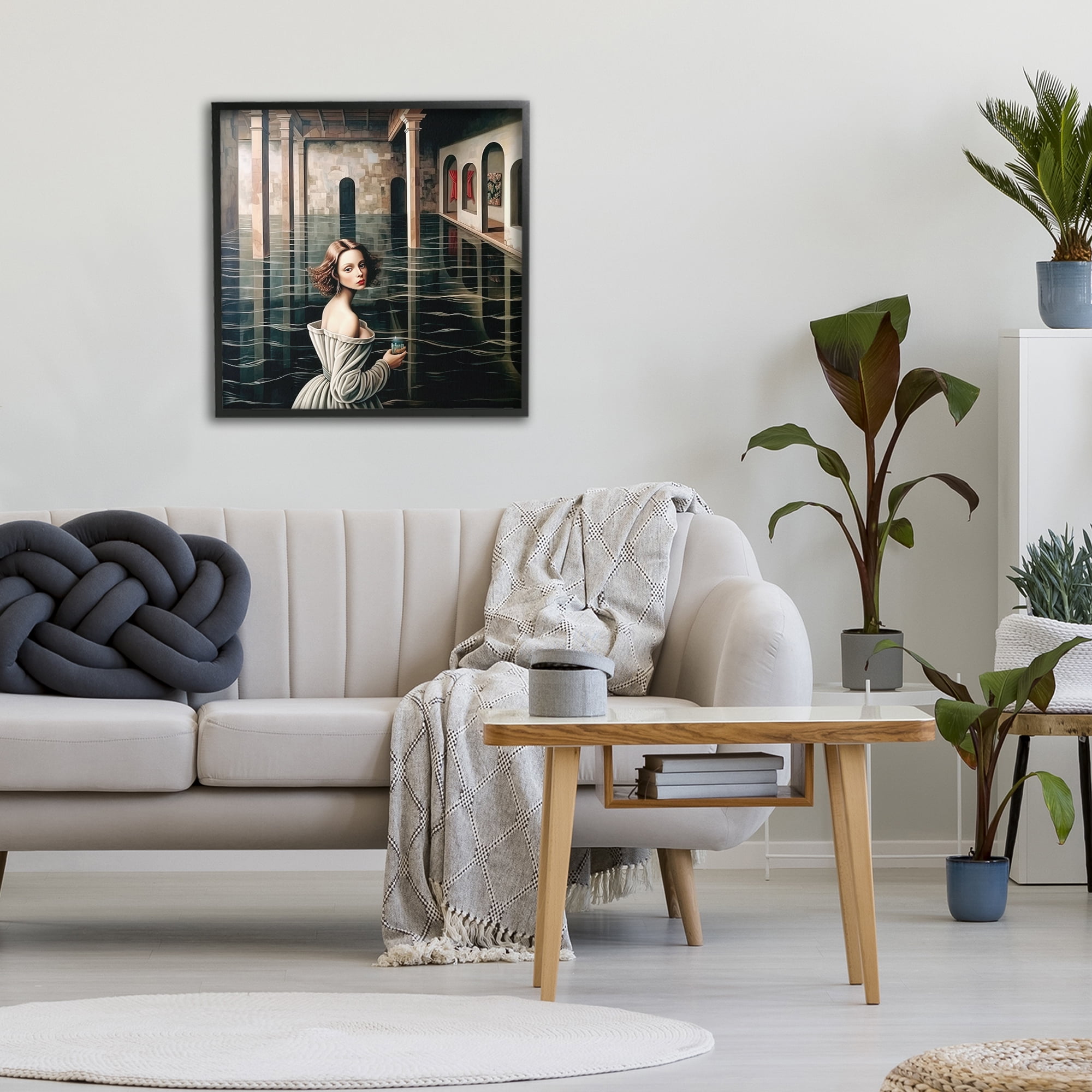 Portal Of Reflections Black Framed Giclee Art, design by Sasha