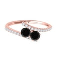 thumbnail image 6 of Mauli Jewels Engagement Rings for Women 1.25 Carat Black Diamond Two Stone Engagement Ring Crafted 4 Prong-Setting 14k Rose Gold, 6 of 6