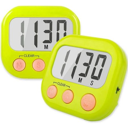 

2PC Timer Digital Timer - Magnetic Timer with Cute Star Blink Timer For Kids with Mute Button Countdown Timer for Cooking Gym Study