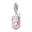 Flip pink phone, variant on Valentine's Day 925 Sterling Silver Lovers Heart Charm, Sparkling 5A Zircon DIY Fit Bracelet Women's Jewelry Gift for Her