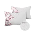 thumbnail image 2 of Spring Pink Cherry Blossom Flowers Outdoor Pillow Covers Set of 2,Decorative Waterproof Throw Pillow Case,Floral Tree Branch on White Cotton Linen Soft Cozy Cushion Pillowcases, 2 of 7