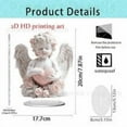 thumbnail image 2 of Winged Angel Baby Acrylic Tabletop Ornament,Elegant Home Desktop Decor for Shelves, Desks, or Mantels, Spiritual Gift, Clear Glass-Like Figurine, 2 of 5