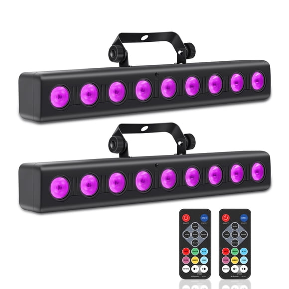 ENDYSHOW LED Stage Light Bar,50W 9 LED 4IN1 RGBW DJ Lights Bar with Remote Control Sound Activated DMX512 Stage Lighting Strip Up