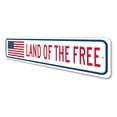 thumbnail image 4 of Land of the Free US American Flag Aluminum Metal Decor Sign - 4x18 inches, 4 of 4