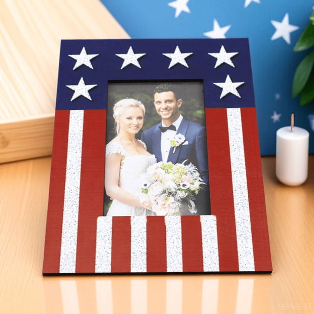CRAFTHROU Unique Photo Frame for Office Use Assorted Color Synthetic Material Table Photo Frame 1Set