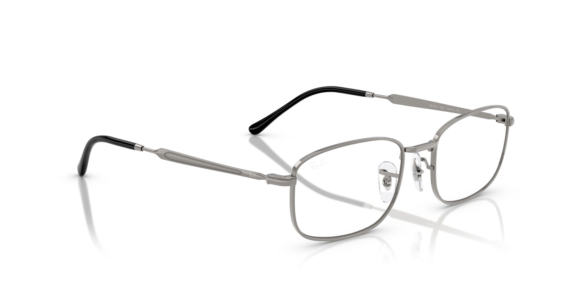 Ray-Ban Unisex Size 54 Pillow RB6533 Optics Prescription Eyeglasses with Case, Gunmetal/Demo Lens